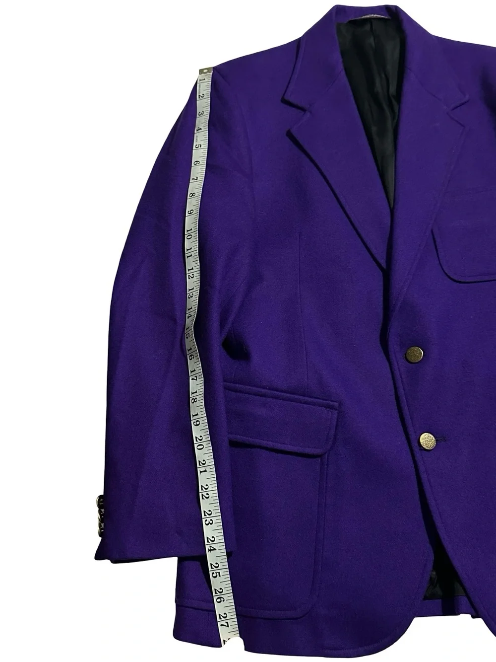 Vtg 90s Artcraft Royal Order Jesters Purple 100% Wool Suit Jacket Sz 40R Blazer